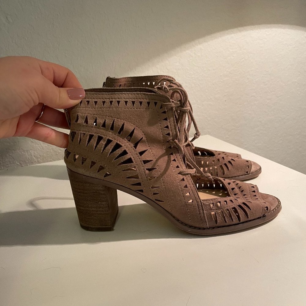 Vince Camuto lace-up heeled booties